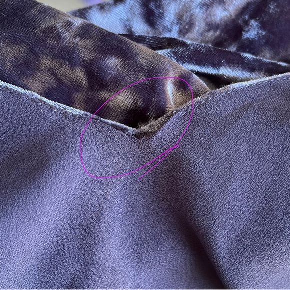 •Topshop• Silver/Grey Crushed Velvet Cropped Swing Top - Size 8 - Picture 10 of 11